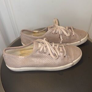 Keds Metallic Blush Pink Perforated Lace-Up Sneakers